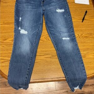 Maurices Distressed Skinny Jeans in Blue